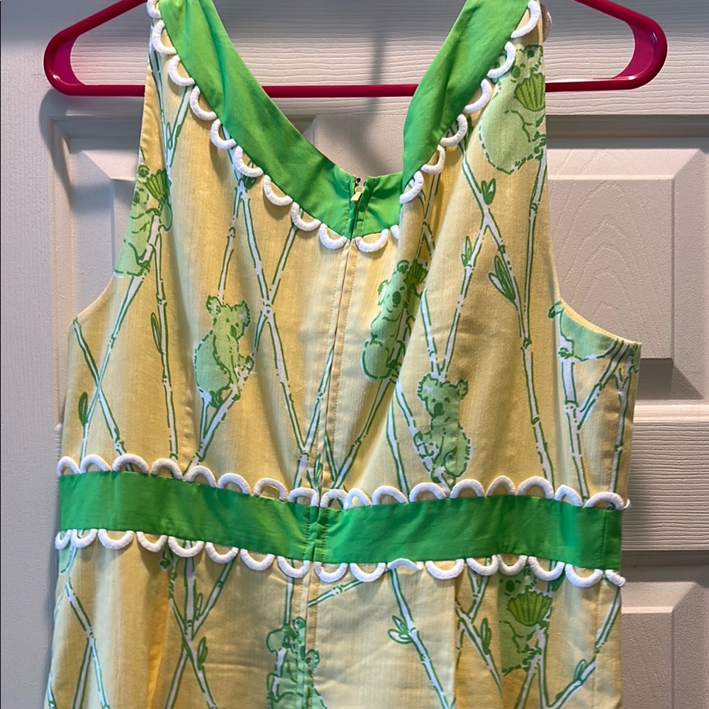 Lilly Pulitzer Yellow and Green Koala Print Dress - Picture 6 of 13